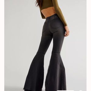Free People Black Bell Bottom Jeans